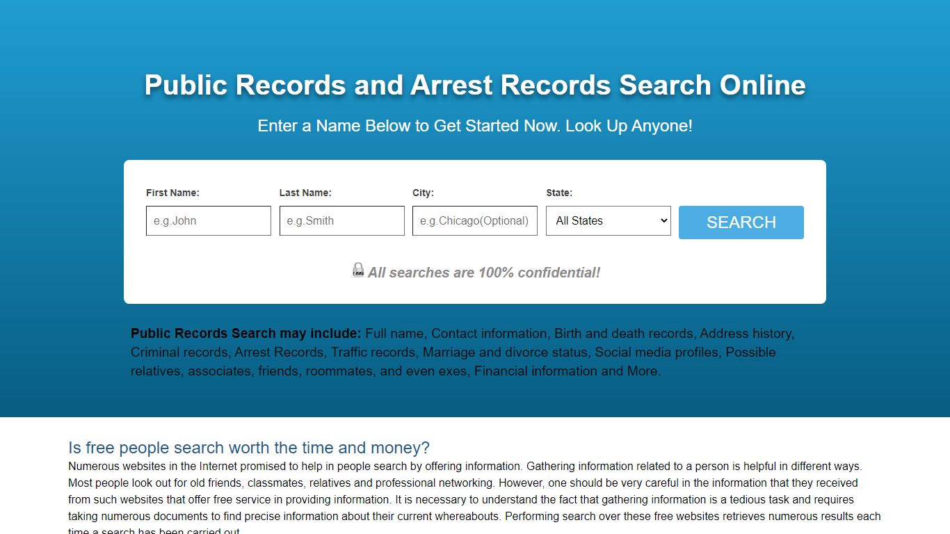 Public Records and Criminal Records Search Online